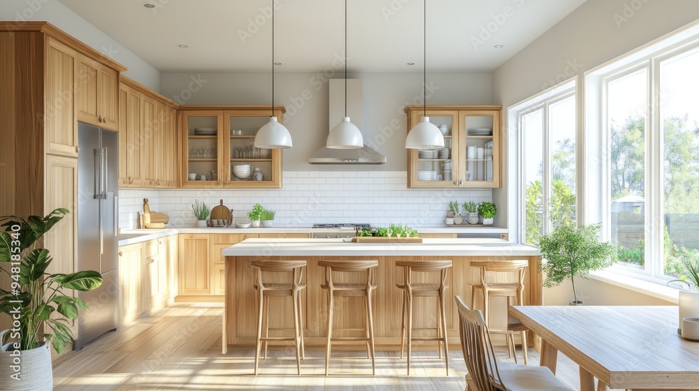 Fototapeta premium Modern Kitchen Interior Design