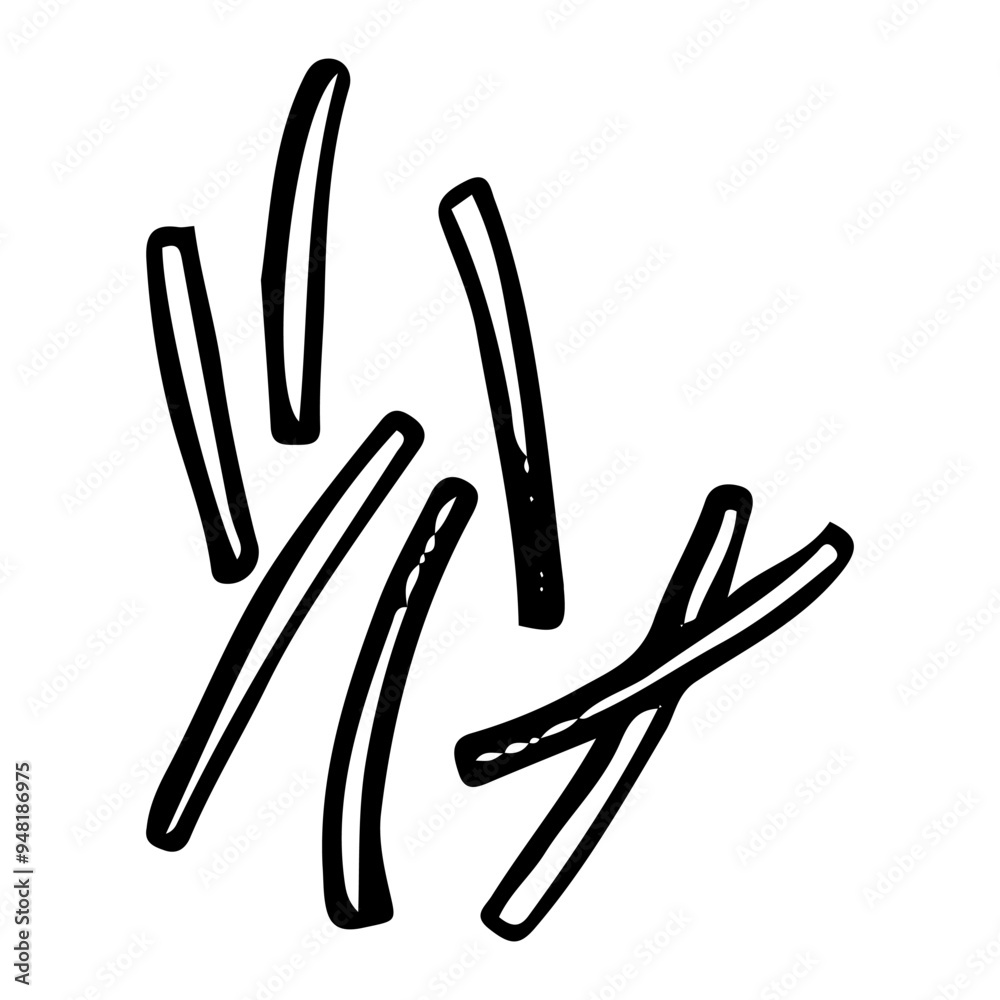 Vermicelli hand drawn doodle. Pasta. Macaroni. Food made from wheat dough. Food product. Side dish. Grocery. Vector sketch line art illustration. Vermicelli hand drawn doodle. Pasta. Macaroni. Food made from wheat dough. Food product. Side dish. Grocery. Vector sketch line art illustration.
