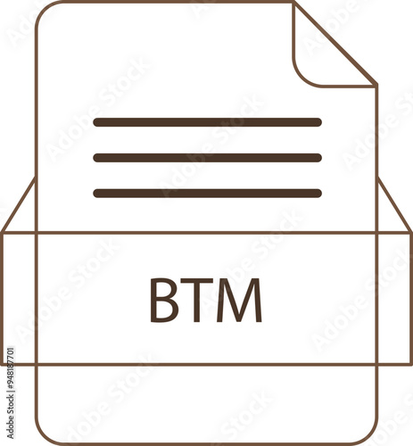 BTM File icon black outline photo