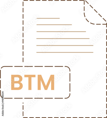 BTM icon black rounded dashed outline photo