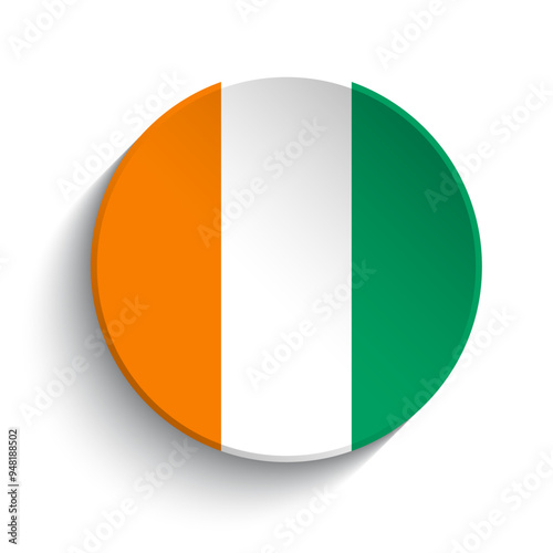 Ivory Coast flag button Free Download Ivory Coast flag button - GFXLoad