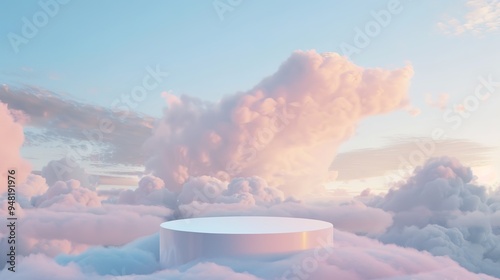 Stunning Pink Minimal Cloud Background: A Dreamy and Elegant Visual Delight. Showcasing the Softness and Charm of Heavenly Skies.