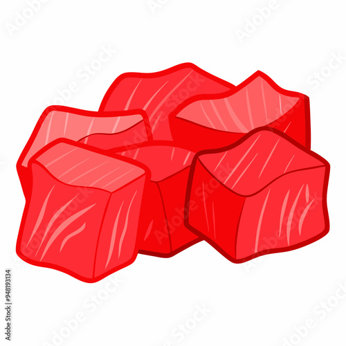 Chopped raw meat for your cooking ingridients stock illustration