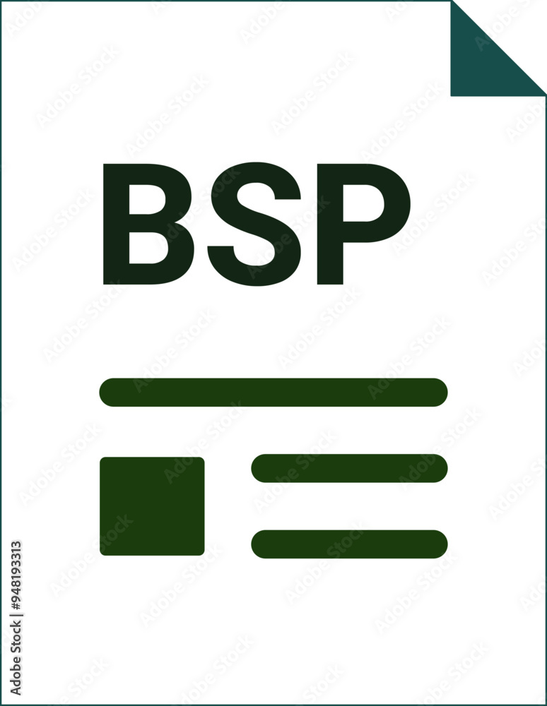 BSP with deep and minimal colors and folded icon BSP with deep and minimal colors and folded icon