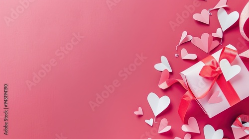 Stunning Pink Beautiful Heart Shape Background: A Romantic and Charming Visual Delight. Showcasing the Sweetness and Allure of Love's Symbol.