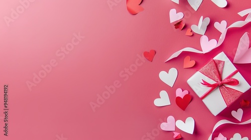 Stunning Pink Beautiful Heart Shape Background: A Romantic and Charming Visual Delight. Showcasing the Sweetness and Allure of Love's Symbol.