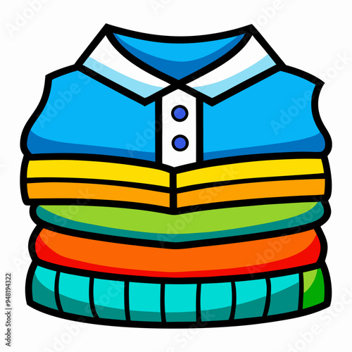 Colorful pile of dress stock illustration