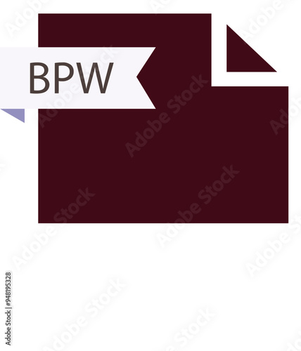 BPW File format icon roe color fill