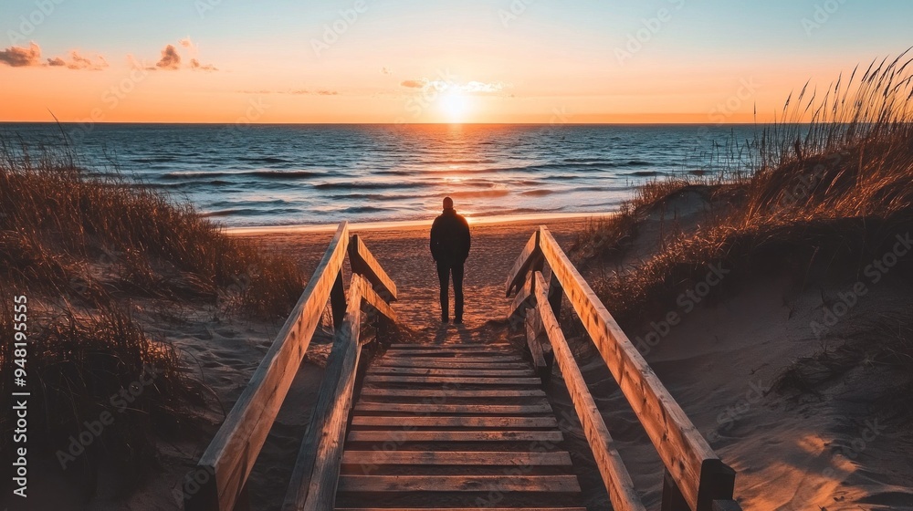 Obraz premium Sunset at the Beach