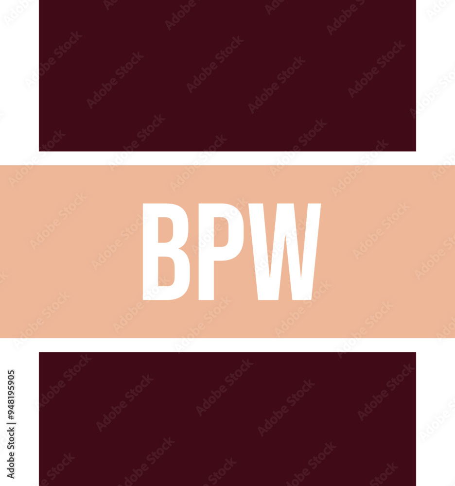 Fototapeta premium BPW icon fill and bebus writting