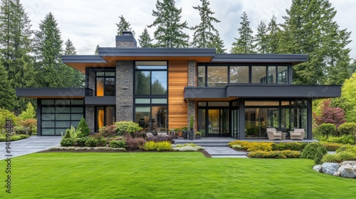 A large house with a large yard and a driveway