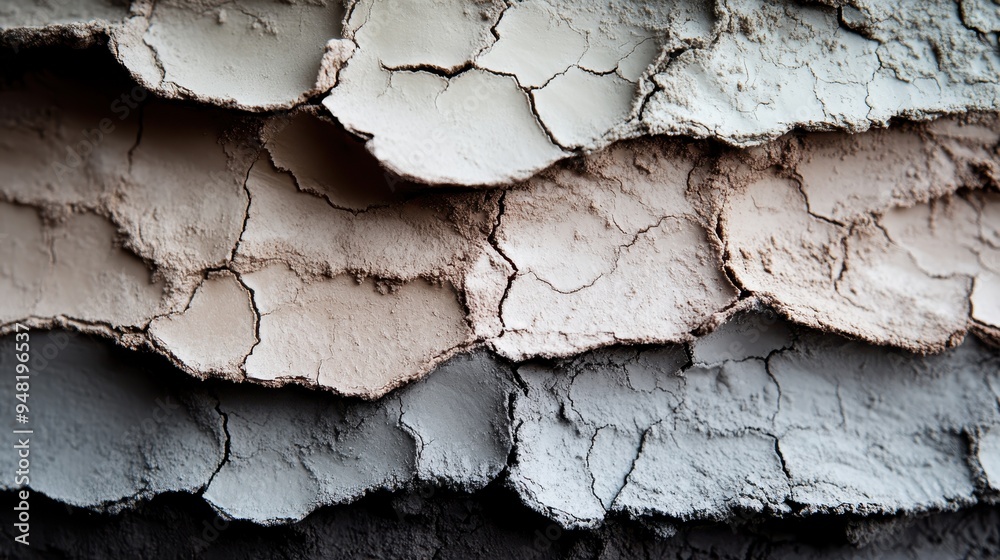 Close-up view of a cracked surface revealing layers of clay with various shades, providing a rich texture and an earthy, organic appearance symbolizing natural beauty. Close-up view of a cracked surface revealing layers of clay with various shades, providing a rich texture and an earthy, organic appearance symbolizing natural beauty.
