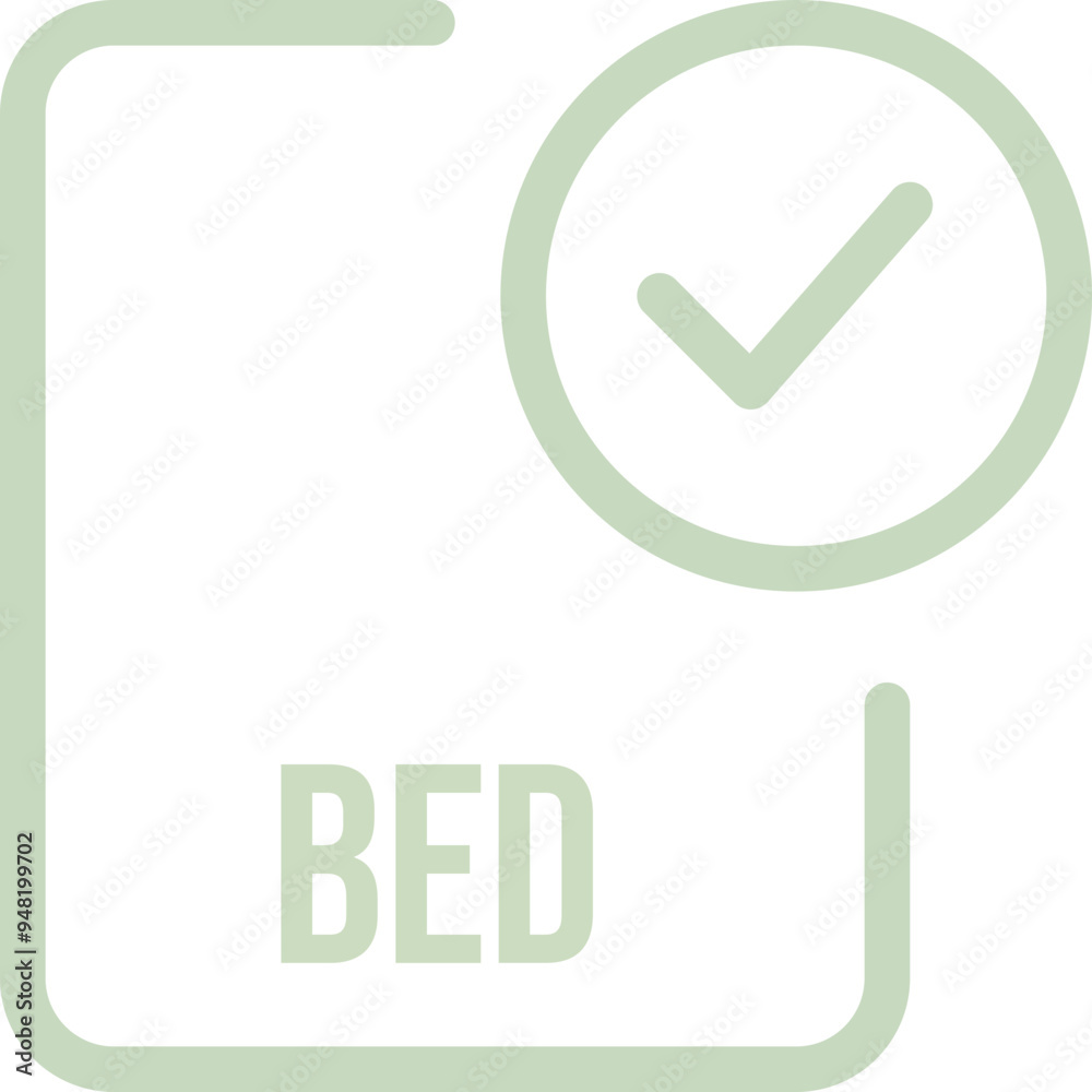 BED File icon with checked mark BED File icon with checked mark