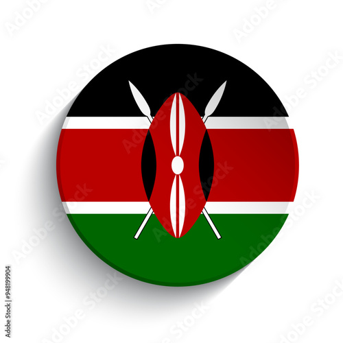 Kenya flag button