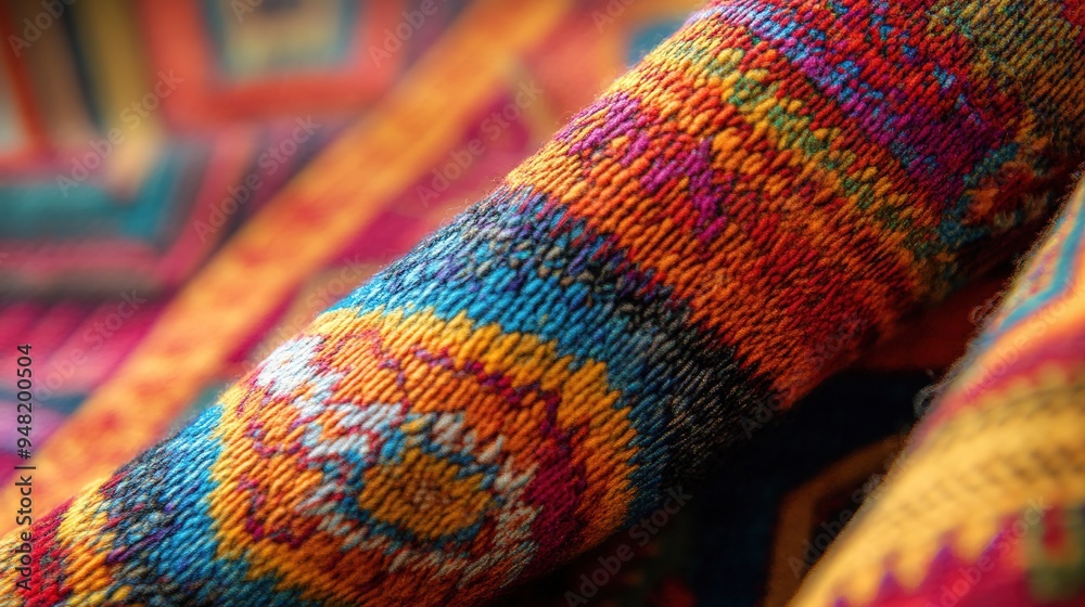 Stunning Colorful Peruvian Textile Art, Rich in Texture and Vibrant Hues, Showcasing Traditional Patterns and Craftsmanship Stunning Colorful Peruvian Textile Art, Rich in Texture and Vibrant Hues, Showcasing Traditional Patterns and Craftsmanship