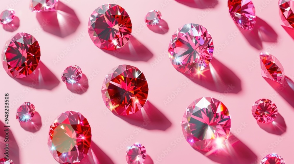 Pink Diamonds on a Pink Background Pink Diamonds on a Pink Background