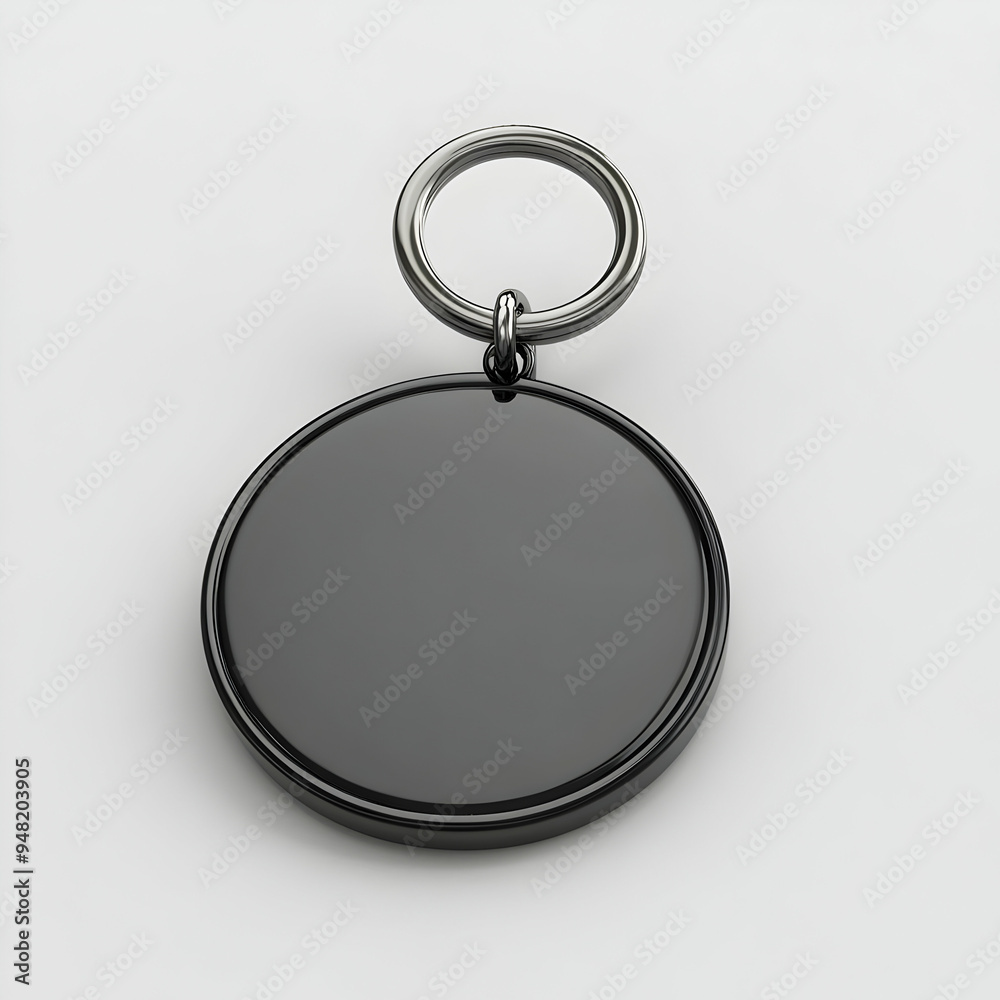 A sleek black keychain fob with a ring, perfect for personalizing or as a gift. Ideal for attaching keys and accessories. A sleek black keychain fob with a ring, perfect for personalizing or as a gift. Ideal for attaching keys and accessories.