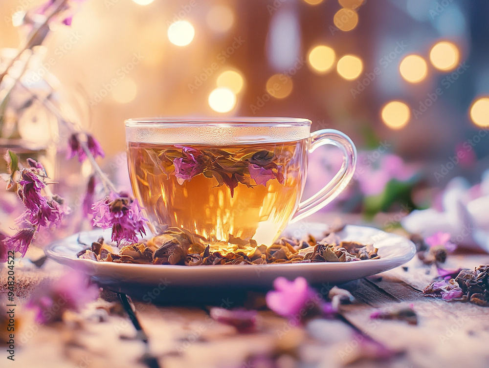 Cup with Loose Leaf Tea Warm. Cup with Loose Leaf Tea Warm.