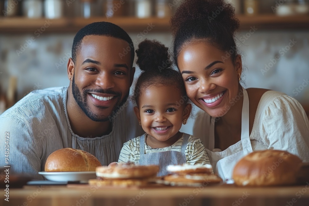 Joyful Family Breakfast in a Bright Kitchen: Sharing a Nutritious Meal and Cherished Moments Toget Joyful Family Breakfast in a Bright Kitchen: Sharing a Nutritious Meal and Cherished Moments Toget