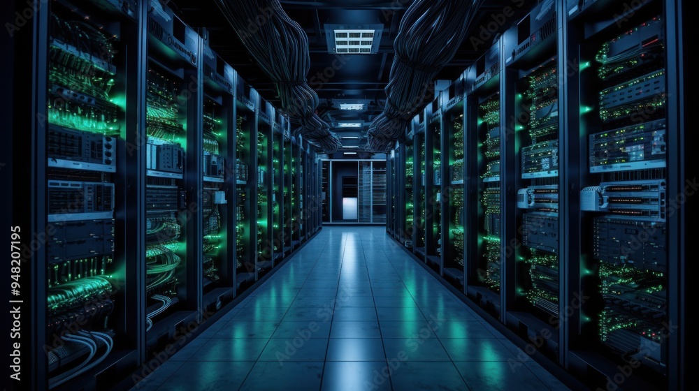 Fototapeta premium Server Room Interior