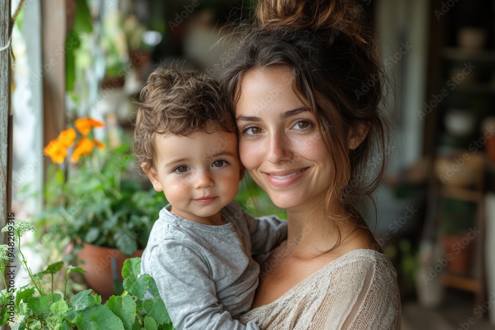 Mom, Baby, and Curious Boy Bonding on the Porch: Love, Growth, Joy, and Wellness at Home Mom, Baby, and Curious Boy Bonding on the Porch: Love, Growth, Joy, and Wellness at Home
