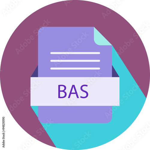 BAS  File icon with black shadow