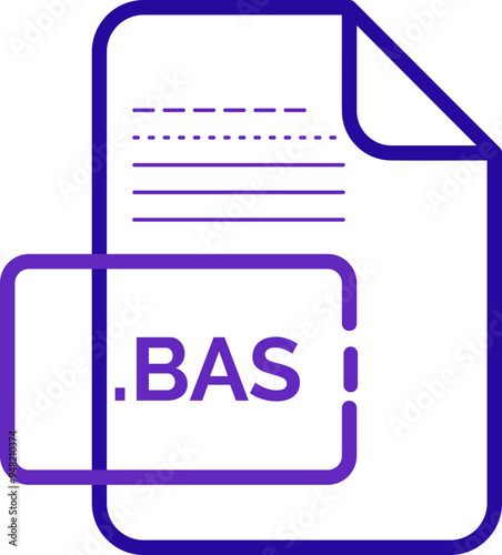 BAS File extension icon little dot and color fill