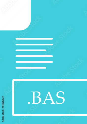 BAS File format icon fill insidse with symbol