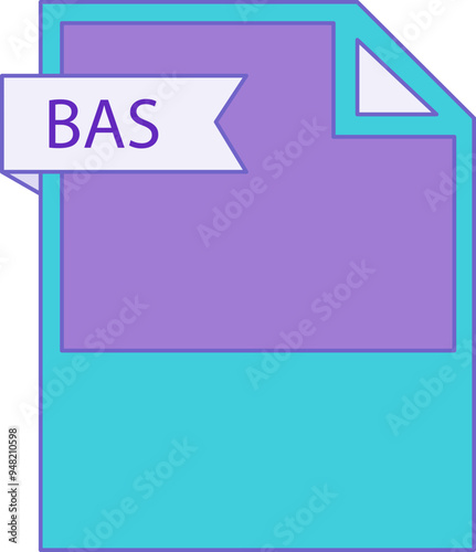 BAS File format icon minimal