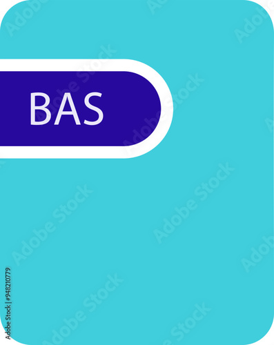 BAS File icon black fill and empty for symbol
