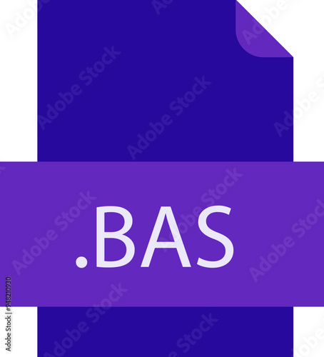 BAS File icon fill crisp corners with doted lines