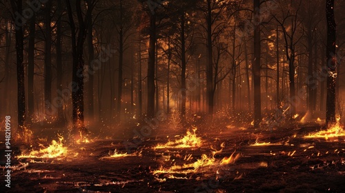 Forest fires, though often destructive, are a natural part of many forest ecosystems.