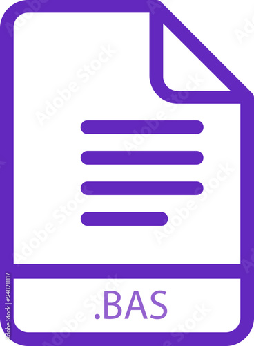BAS File minimal icon with symbol