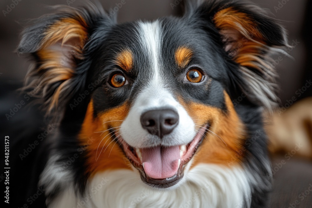 Charming Head Portrait of a Happy, Cute Border Collie Dog on an Isolated Background Charming Head Portrait of a Happy, Cute Border Collie Dog on an Isolated Background