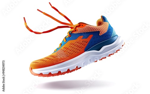 Running shoes isolated on white background. Clipping path included in file. photo