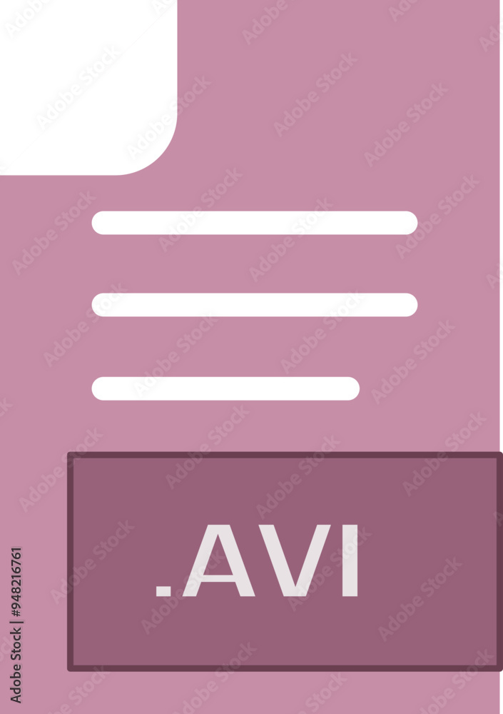 AVI File format icon outline and fill AVI File format icon outline and fill