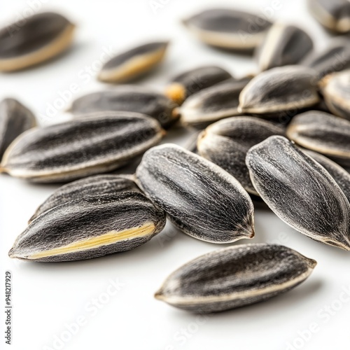Wallpaper Mural Close up of Sunflower Seed isolated on white background  Torontodigital.ca