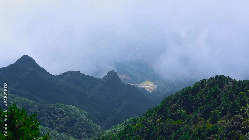 time lapse of beautiful Yao Mountain scenery in China with clouds and landscapes time lapse of beautiful Yao Mountain scenery in China with clouds and landscapes