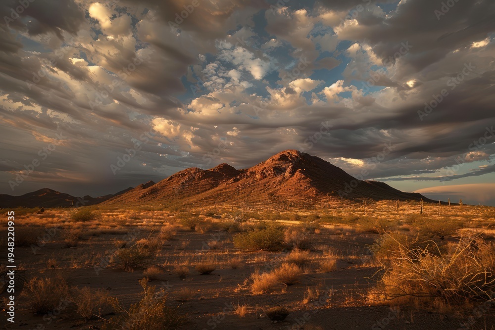 Naklejka premium Dramatic Desert Sunset