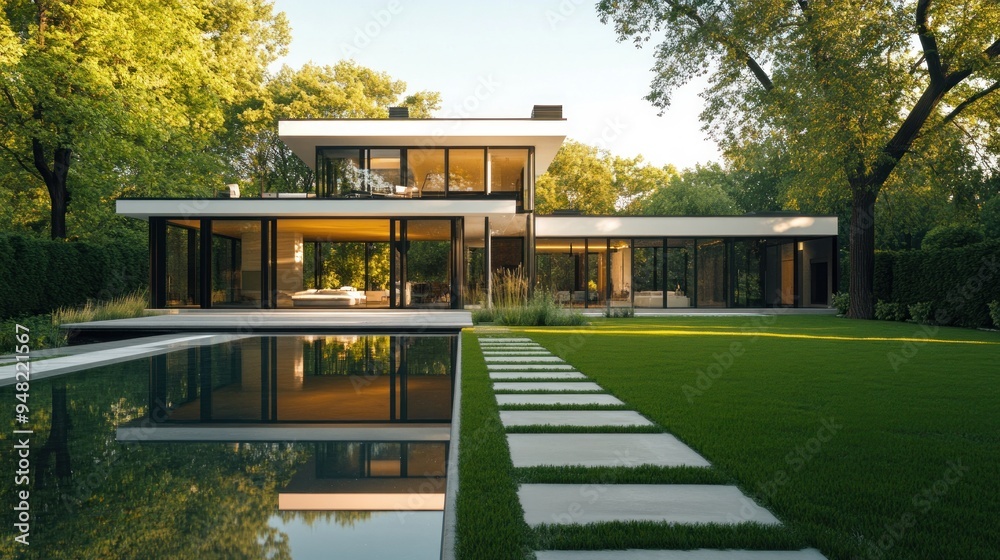 Modern House with Swimming Pool and Garden Modern House with Swimming Pool and Garden