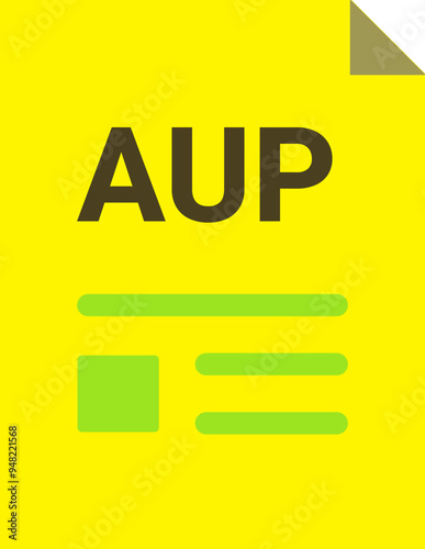 AUP with deep and minimal colors and folded icon photo