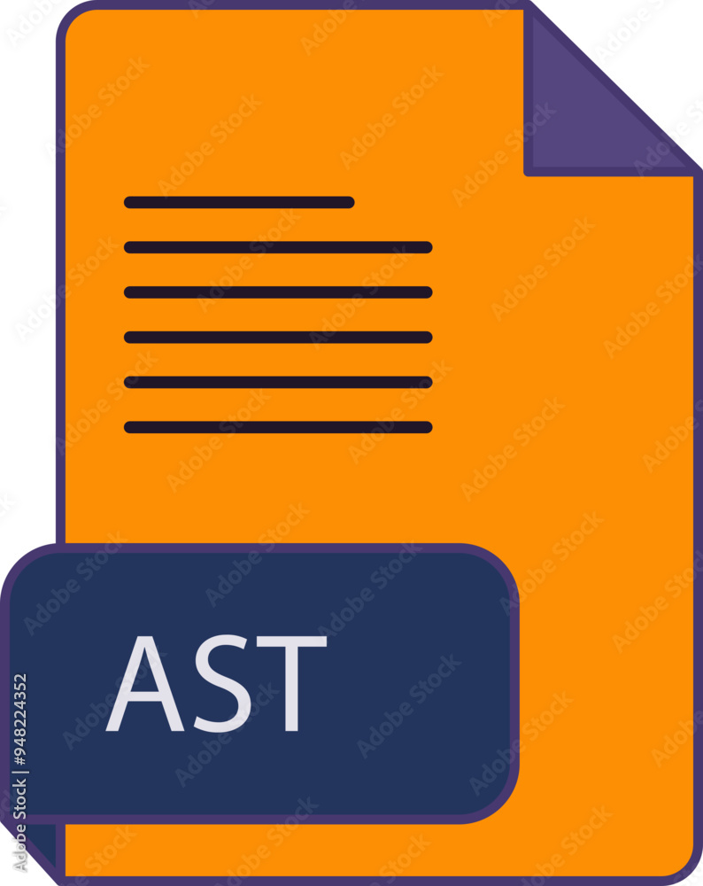 AST file extension icon rounded lines and crisp corners AST file extension icon rounded lines and crisp corners
