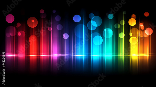 Vibrant Shimmering Wallpapers, Bright and Colorful Backgrounds with Glitter and Light Effects