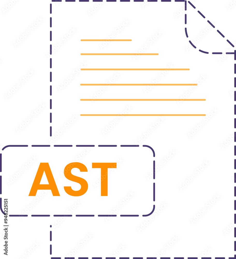 AST icon black rounded dashed outline AST icon black rounded dashed outline