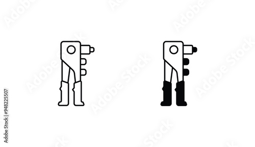 Riveter icon design with white background stock illustration
