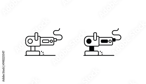 Sander icon design with white background stock illustration