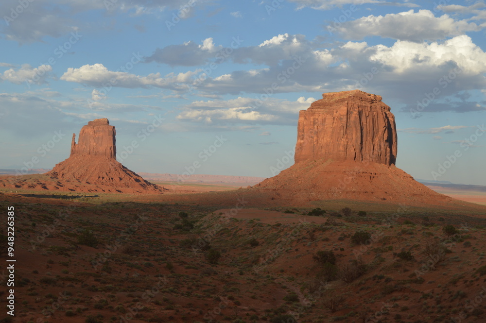 Orange rock formations in the summer at Monument Valley Navajo National Park, USA Orange rock formations in the summer at Monument Valley Navajo National Park, USA