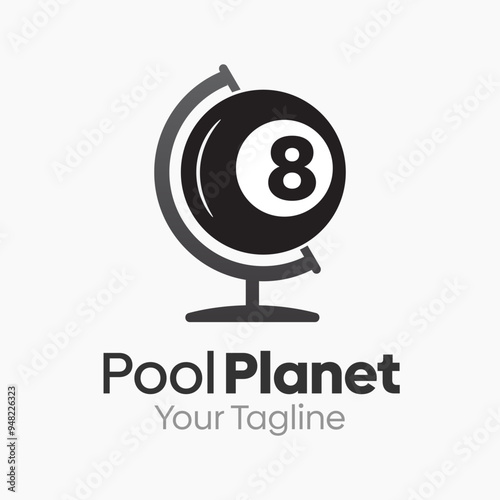 Pool Planet Logo Design Template. Good for Business, Agency, Community and Organization