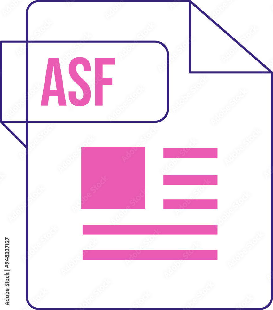 ASF icon inside transparent outline and sharp corners ASF icon inside transparent outline and sharp corners