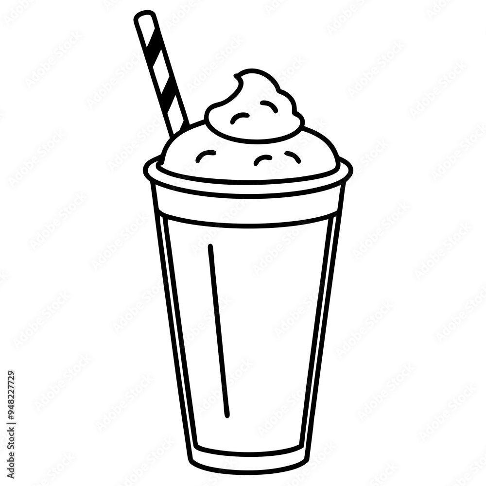 Chocolate Milkshake Vector Art Chocolate Milkshake Vector Art